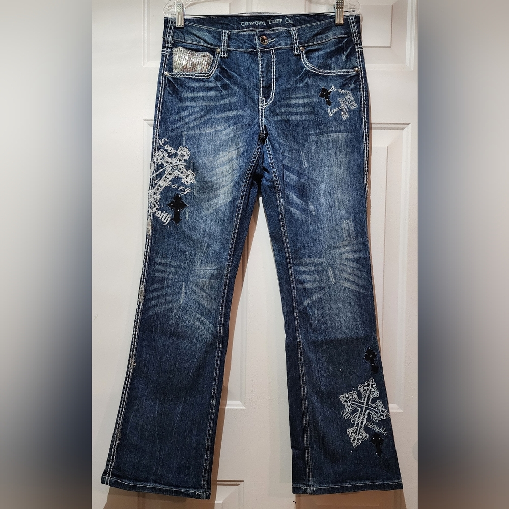 Cowgirl Tuff Women's Western Riding Jeans 31x31 Boot Cut - "Unbelievable"